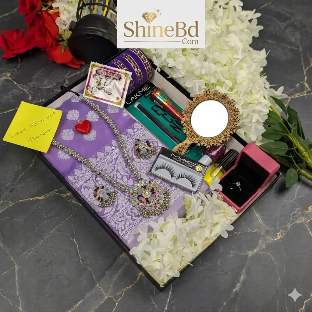 Premium Silk Katan Saree Combo Set - Lavender