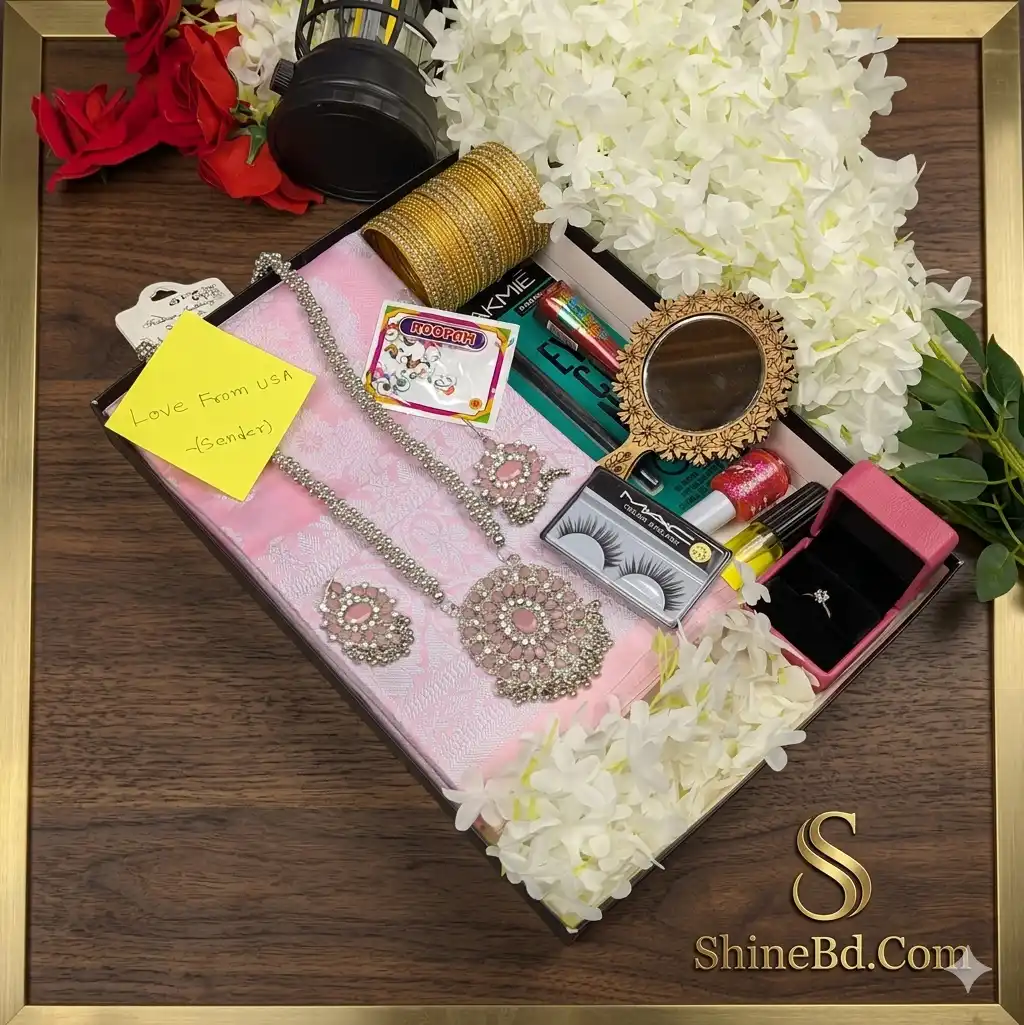 Premium Silk Katan Saree Combo Set - Light Pink