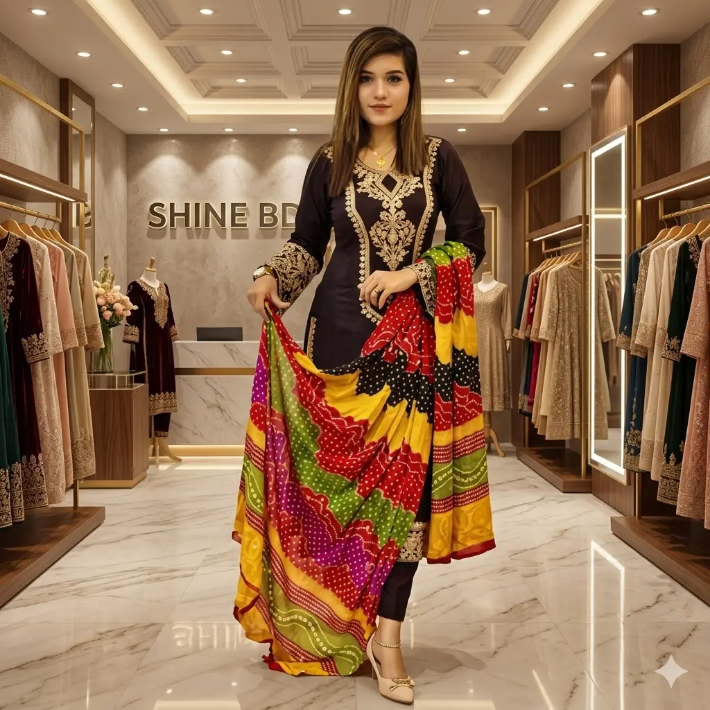 Embroidery Three Piece