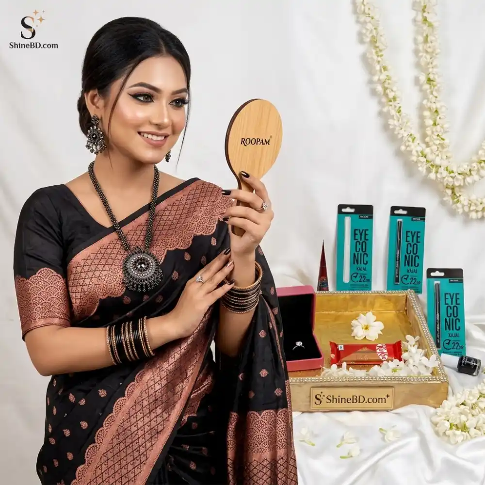 Premium Silk Katan Saree Combo Pack – Black