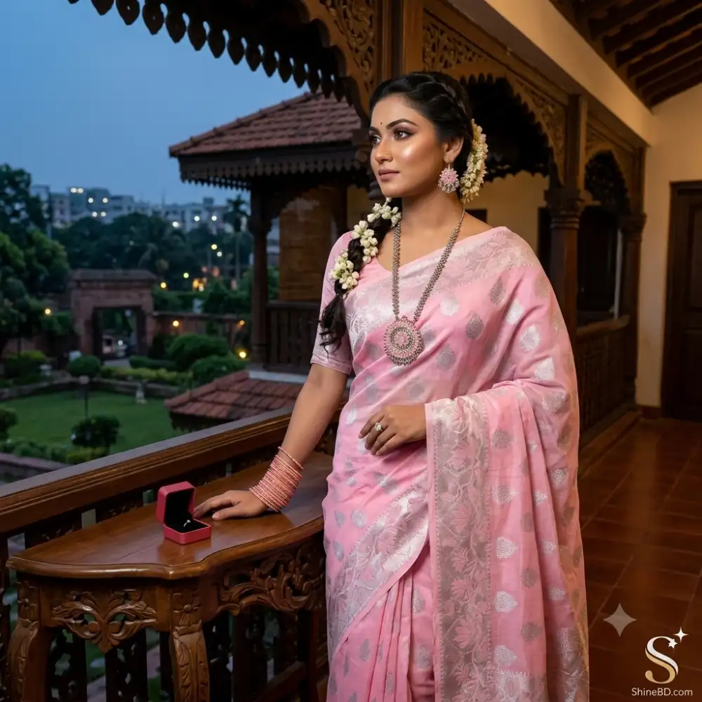 Premium Silk Katan Saree Combo Pack – Pink