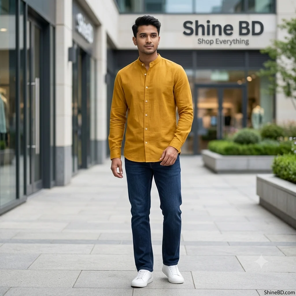 Premium Stylish Ban Colour Shirt