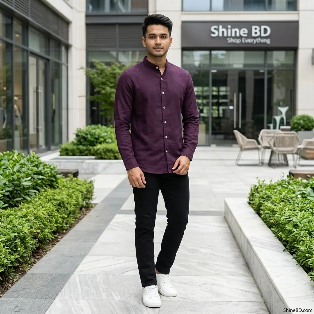 Premium Stylish Ban Colour Shirt
