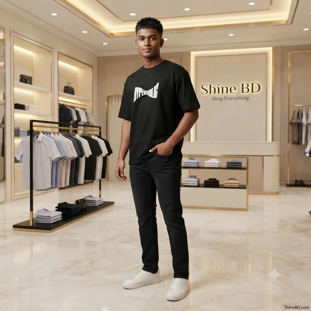 Men's Stylish Premium Drop Shoulder - Black