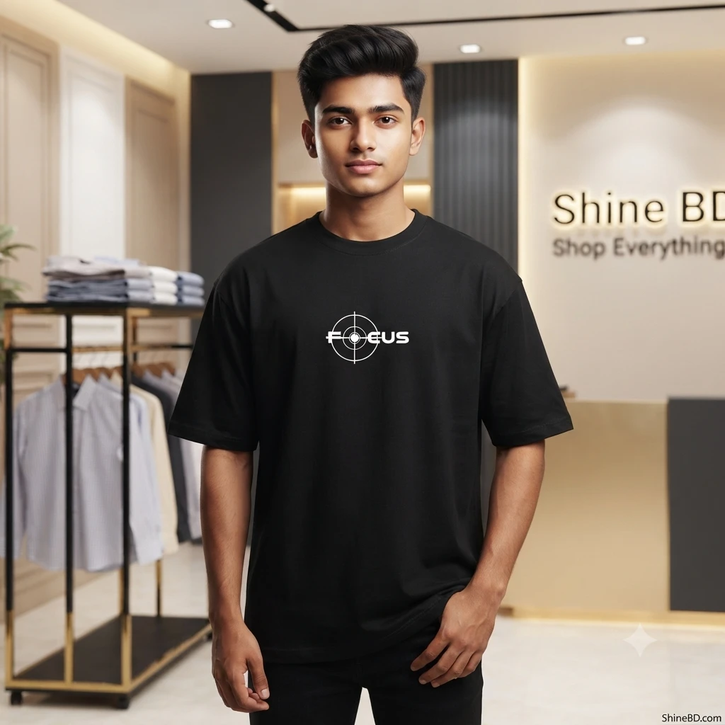 Men's Stylish Premium Drop Shoulder - Black