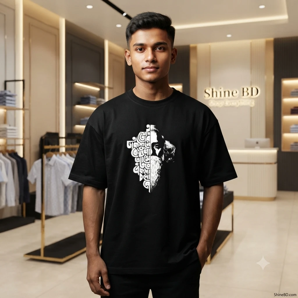 Men's Stylish Premium Drop Shoulder - Black