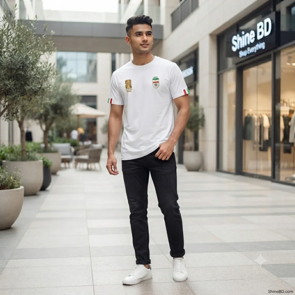 Premium Iran Fan Edition Drop Shoulder White Color