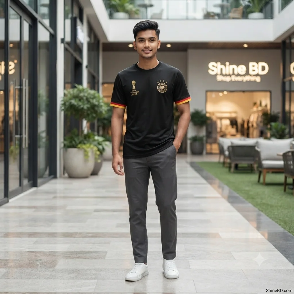 Premium Germany Fan Edition Drop Shoulder Black Color