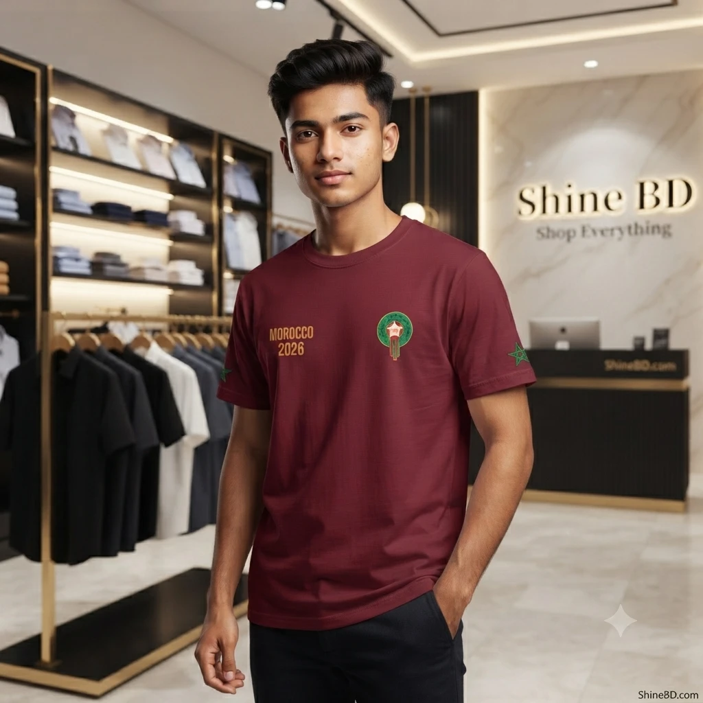 Premium Morocco Fan Edition Drop Shoulder Maroon Color