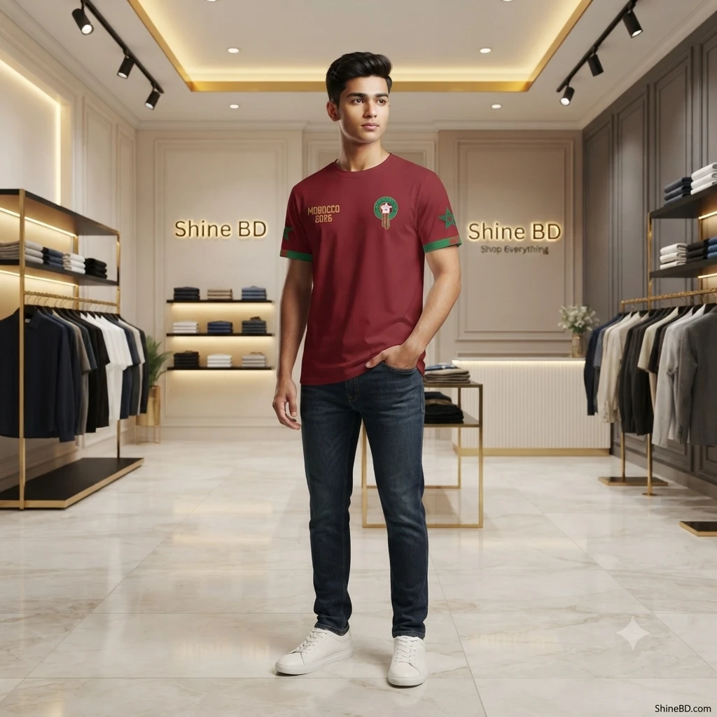 Premium Morocco Fan Edition Drop Shoulder Maroon Color