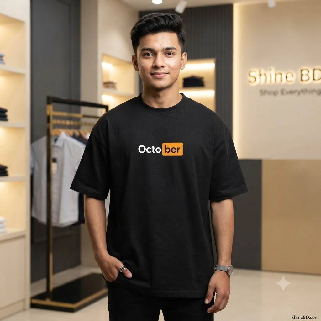 Men's Stylish Premium Drop Shoulder - Black