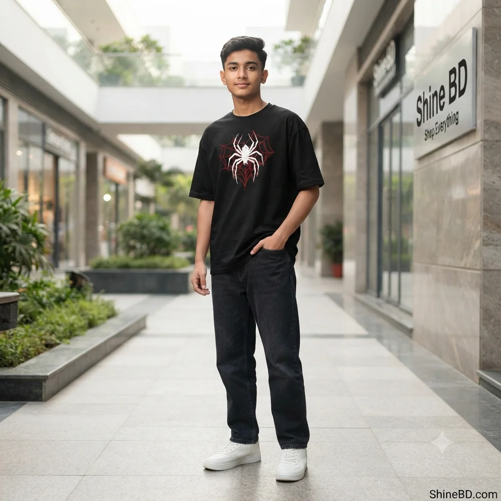 Men's Stylish Premium Drop Shoulder - Black