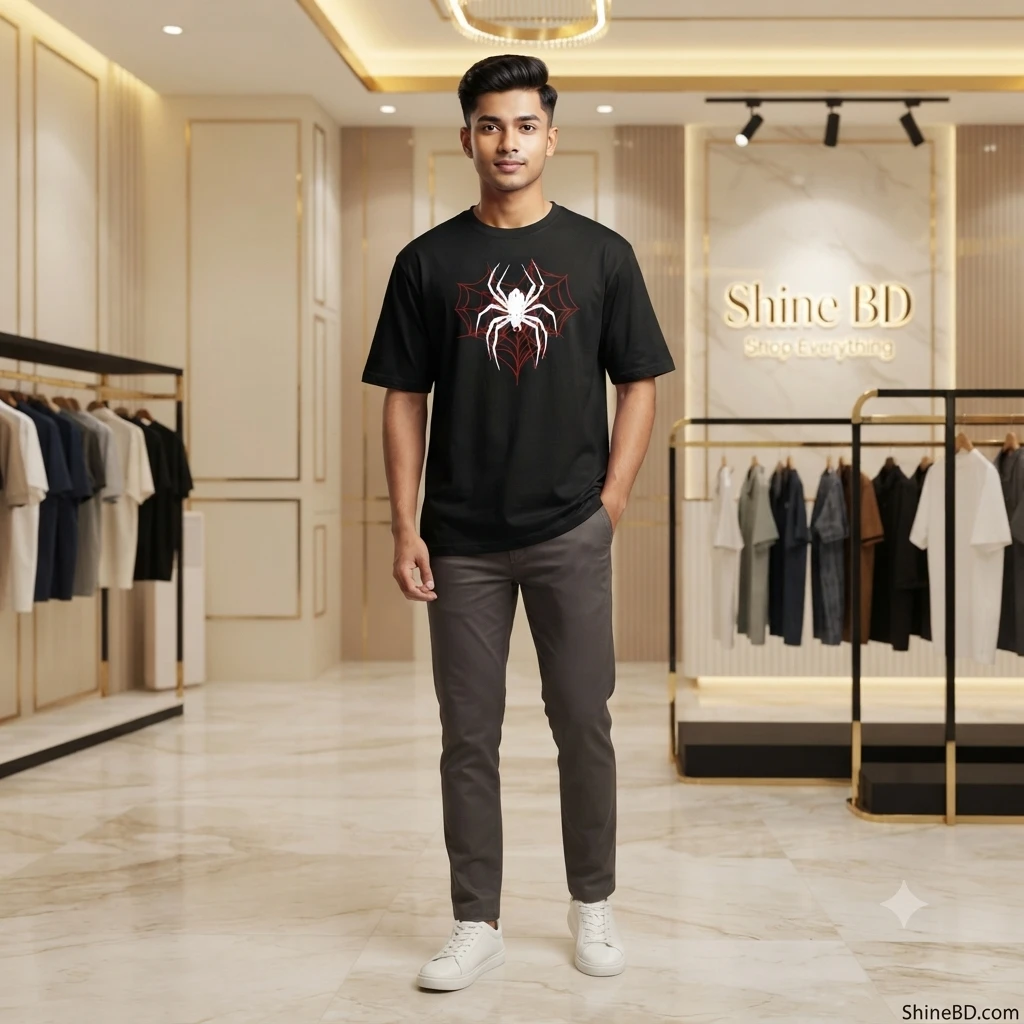 Men's Stylish Premium Drop Shoulder - Black