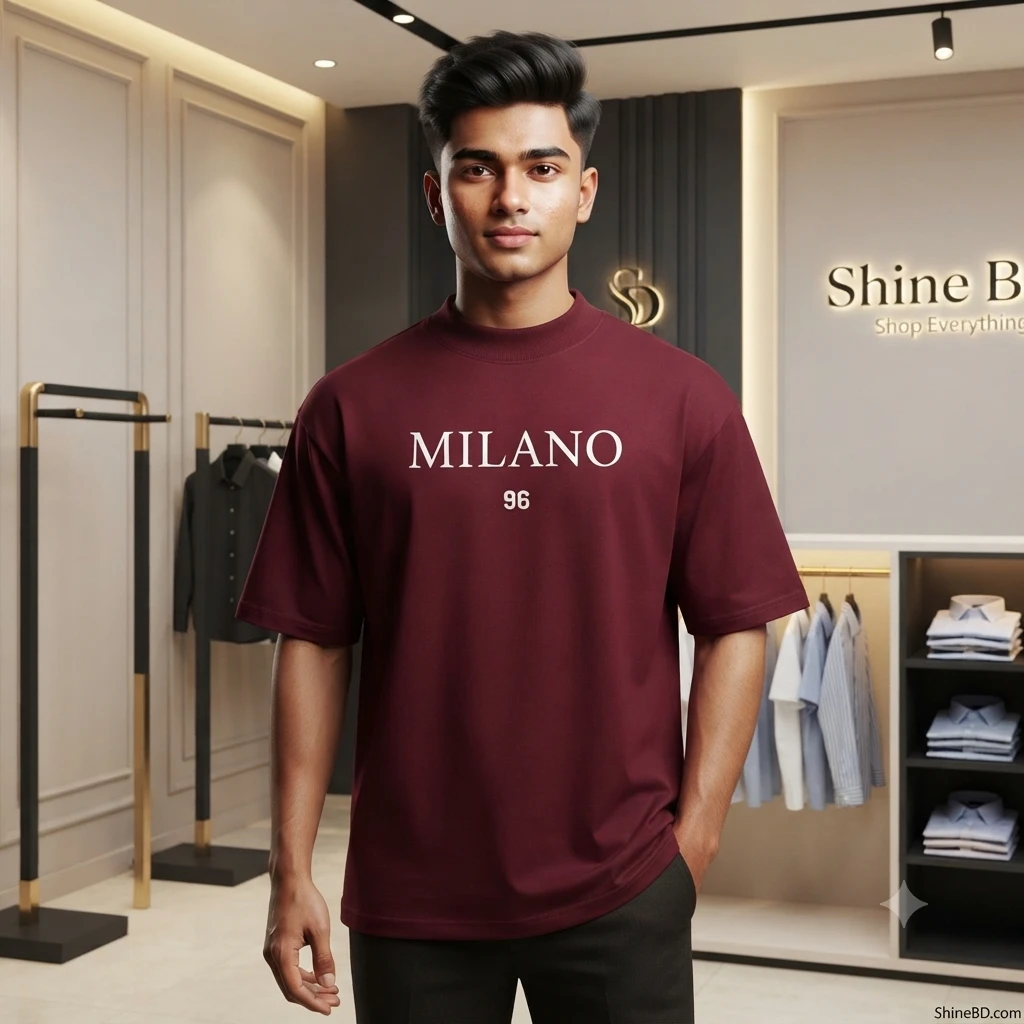 Men's Stylish Drop Shoulder- Maroon