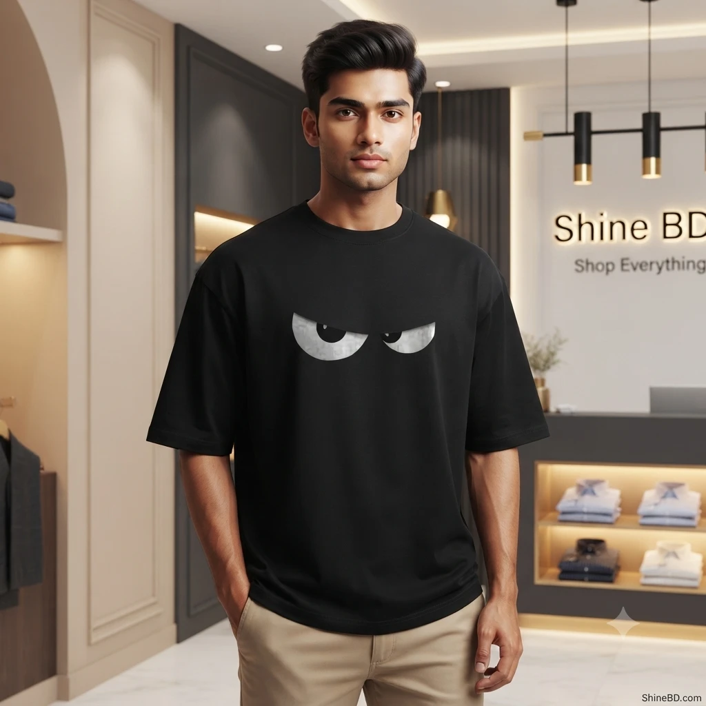 Men's Stylish Drop Shoulder (Black)