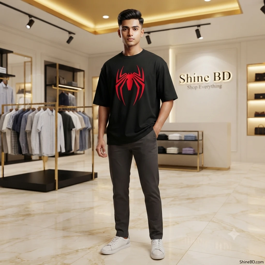 Men's Stylish Drop Shoulder (Black)