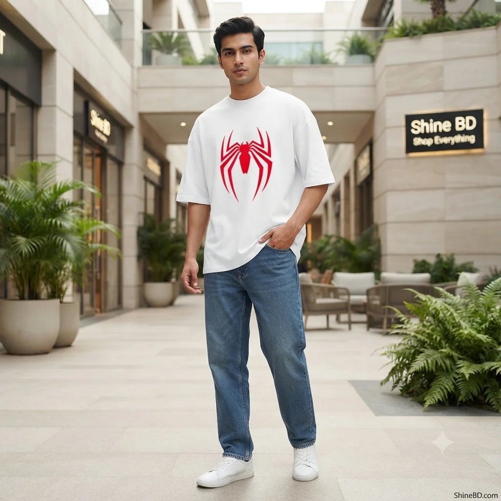 Men's Stylish Drop Shoulder (white)