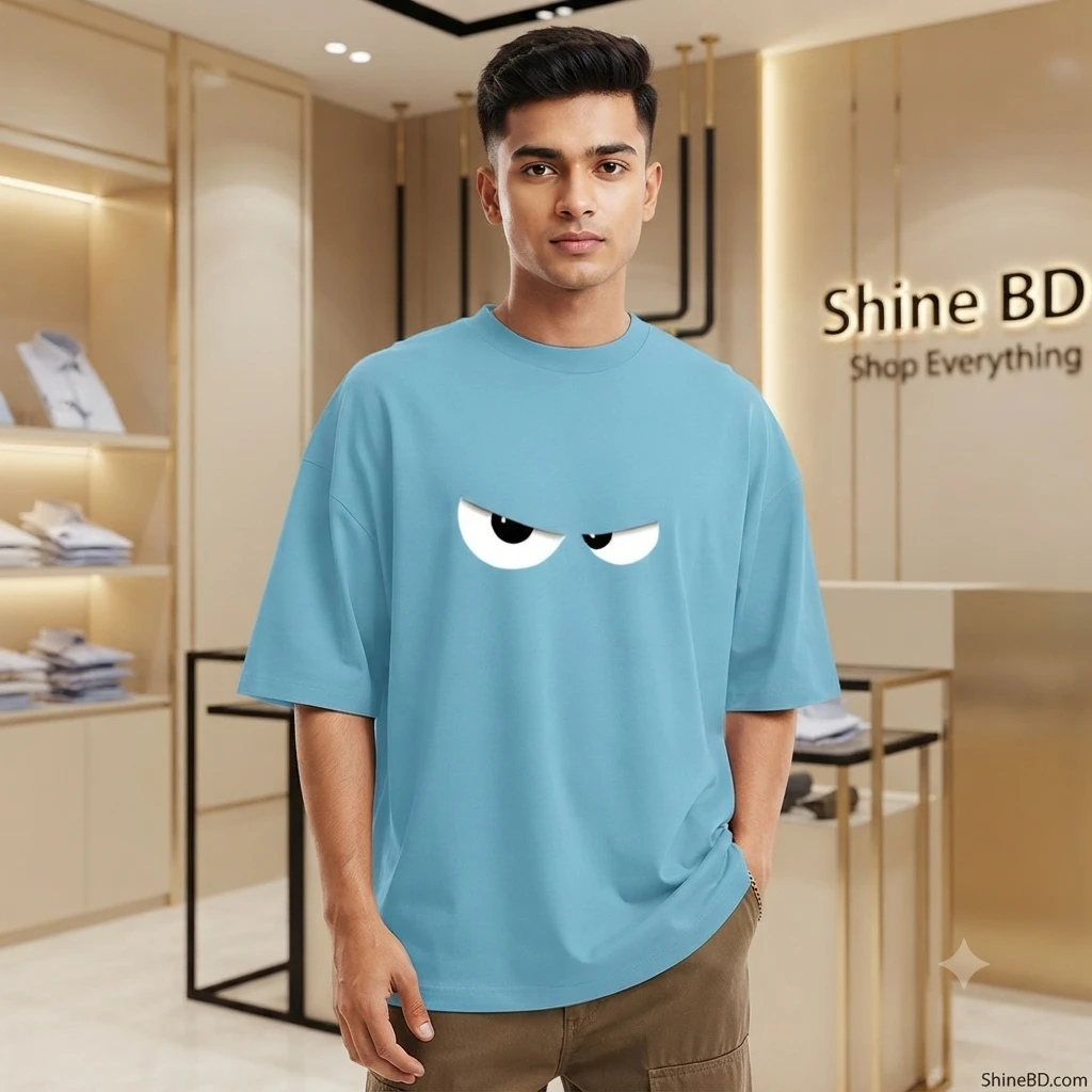 Men's Stylish Drop Shoulder (Sky)