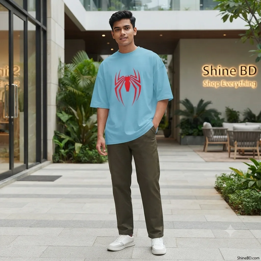 Men's Stylish Drop Shoulder (Sky)
