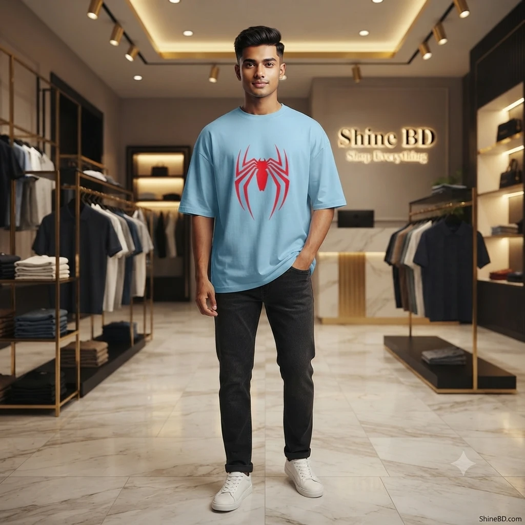 Men's Stylish Drop Shoulder (Sky)