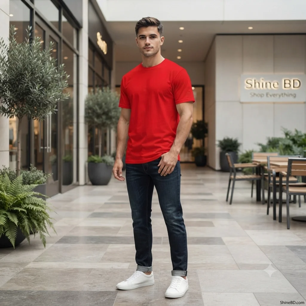 Solid dropshoulder T-shirt