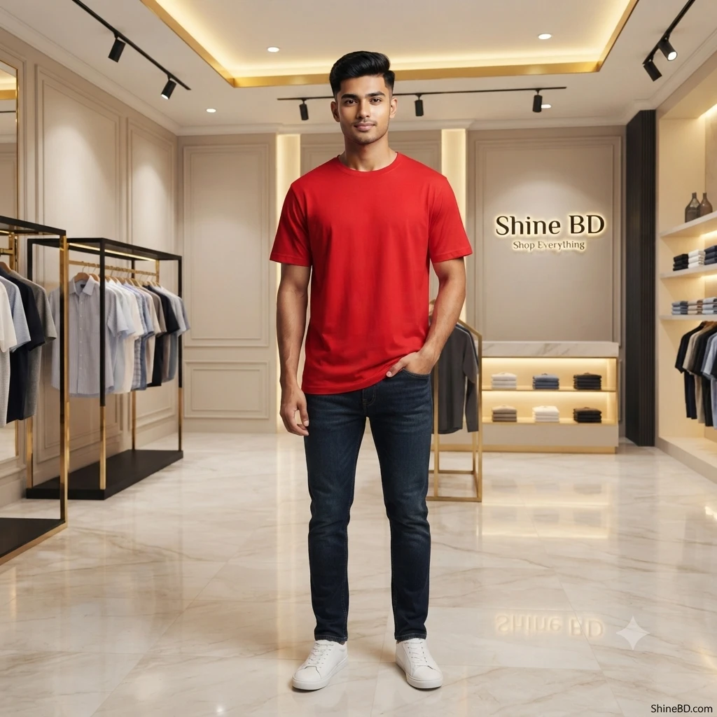 Solid dropshoulder T-shirt