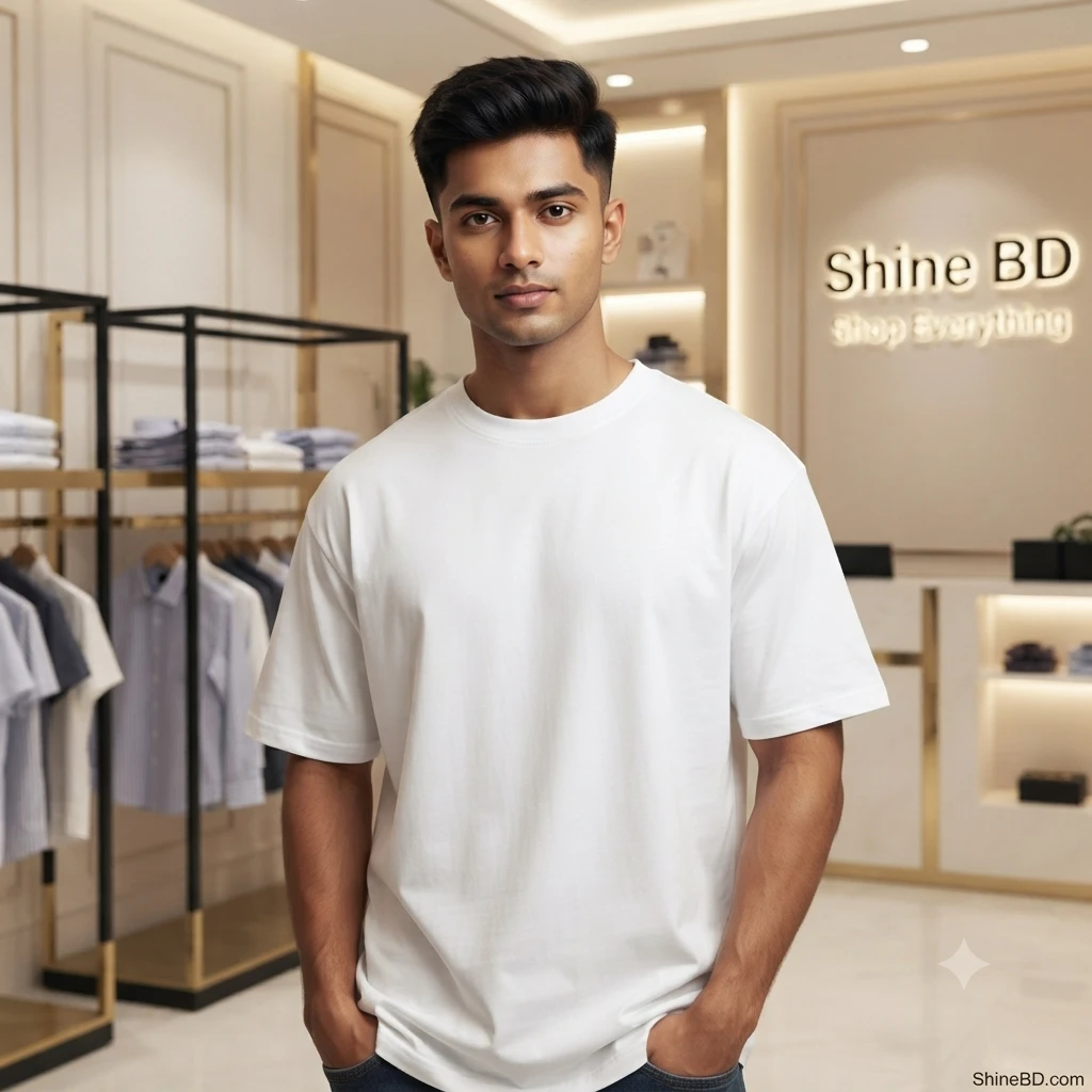 Solid dropshoulder T-shirt
