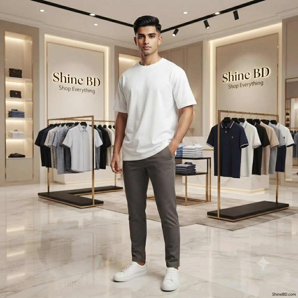 Solid dropshoulder T-shirt