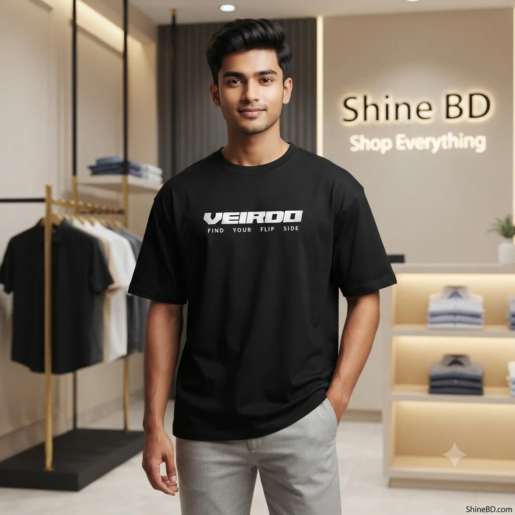 Men's Stylish Drop Shoulder- Black