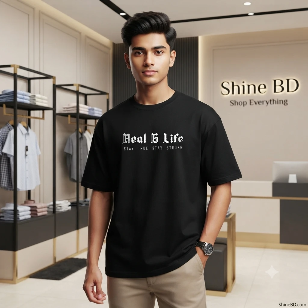 Men's Stylish Drop Shoulder- Black