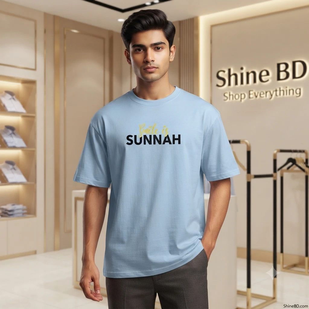Men's Stylish Drop Shoulder- Sky Blue