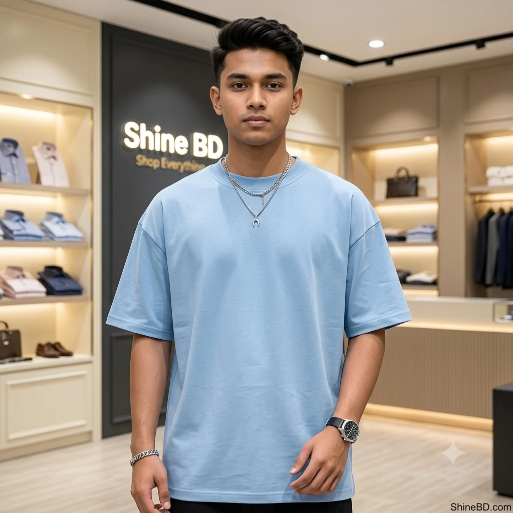 Men's Stylish Drop Shoulder-Blue