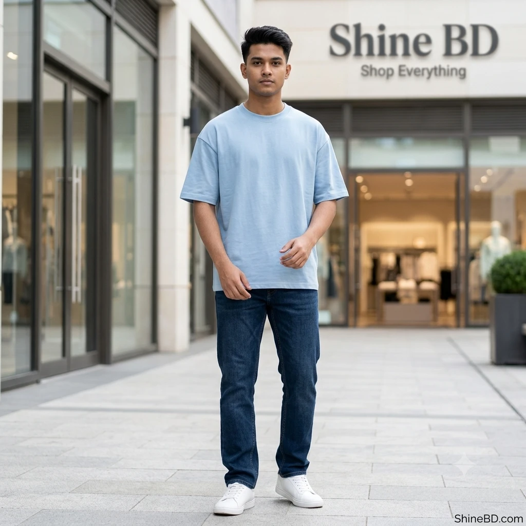 Men's Stylish Drop Shoulder-Blue