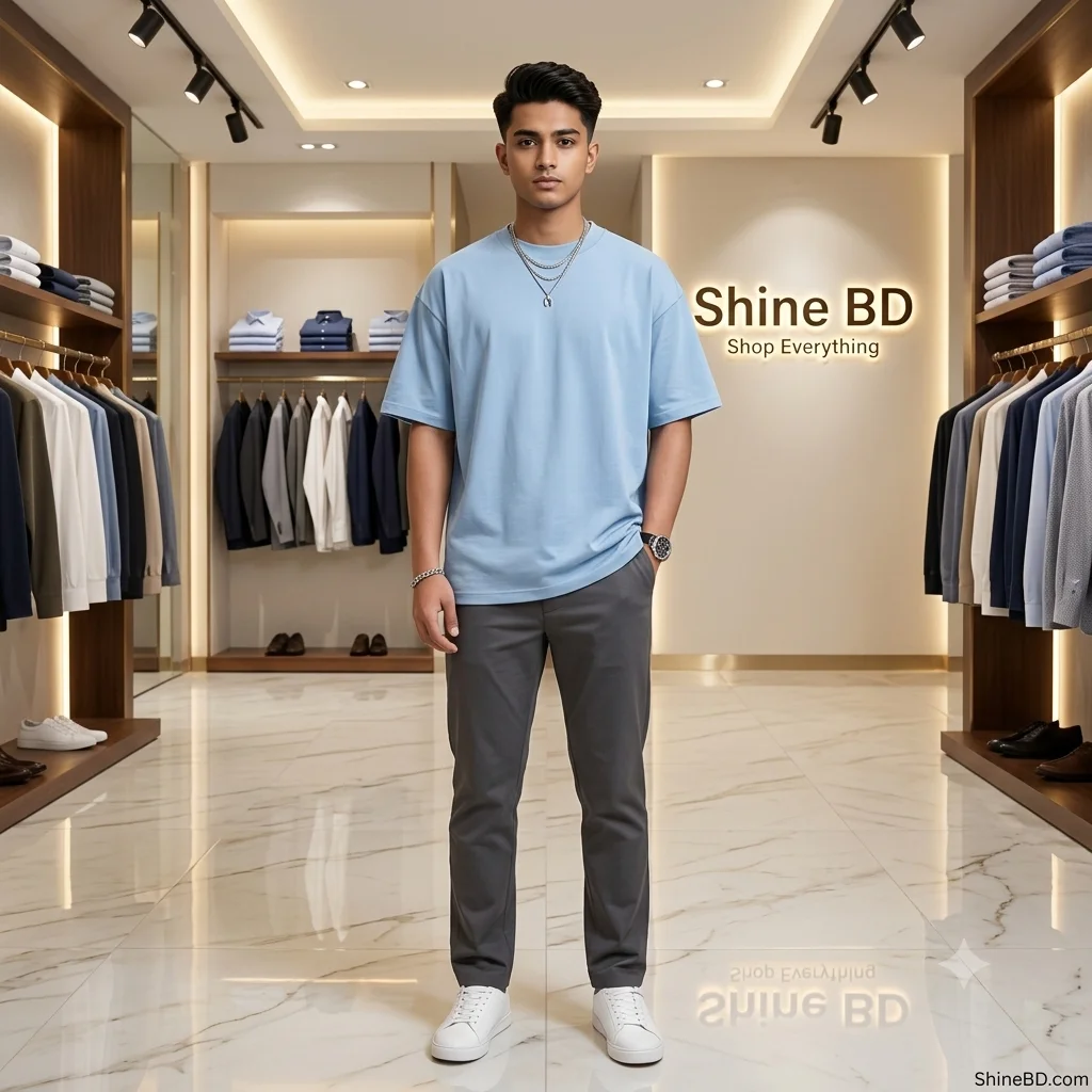 Men's Stylish Drop Shoulder-Blue