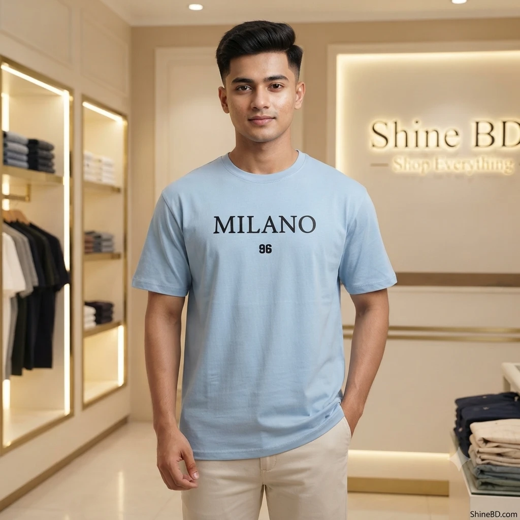 Men's Stylish Drop Shoulder- Milano Blue