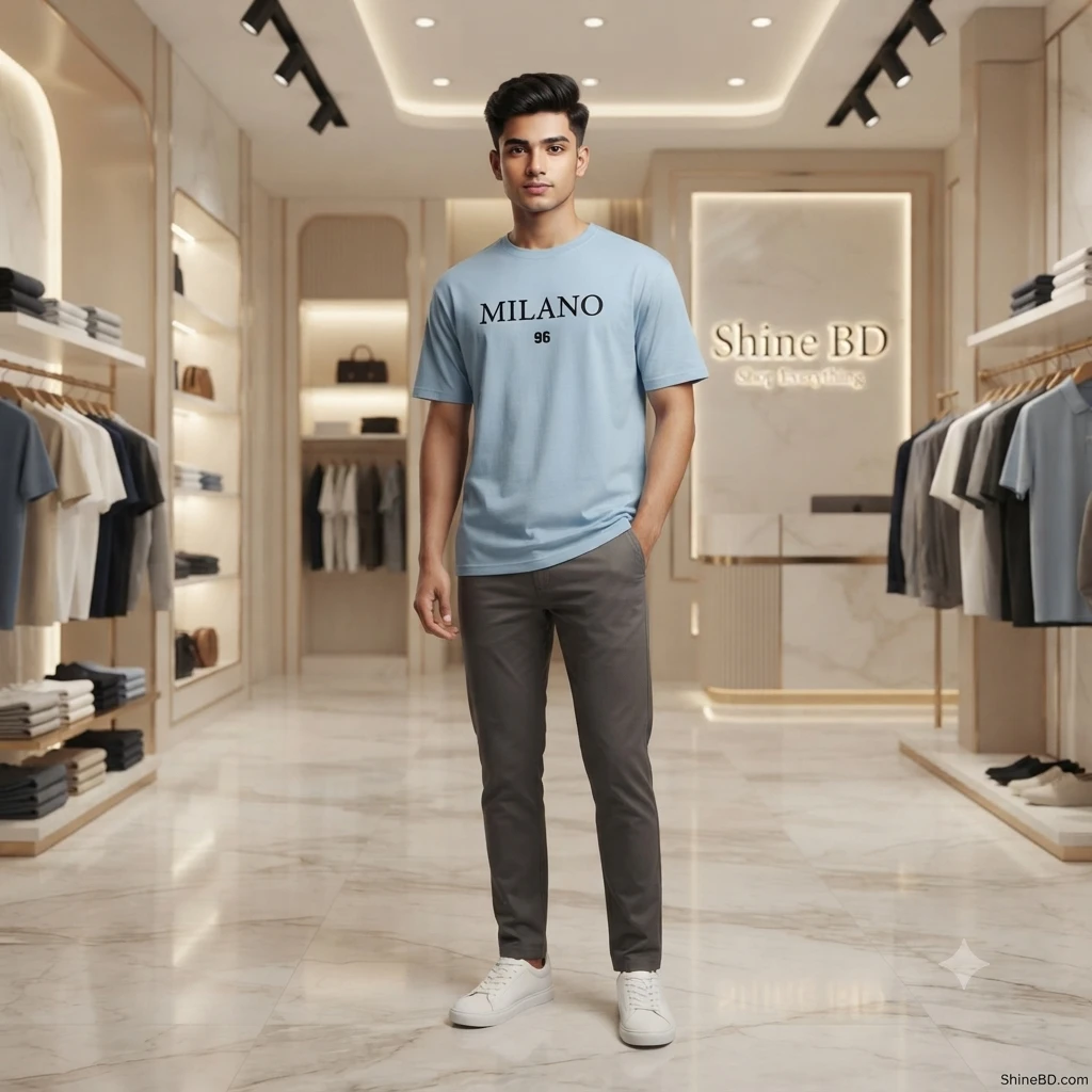 Men's Stylish Drop Shoulder- Milano Blue