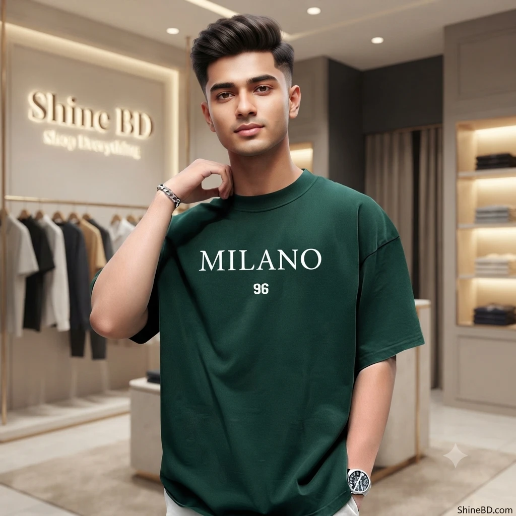 Men's Stylish Drop Shoulder- Milano Green