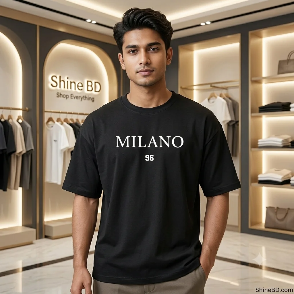 Men's Stylish Drop Shoulder- Milano Black