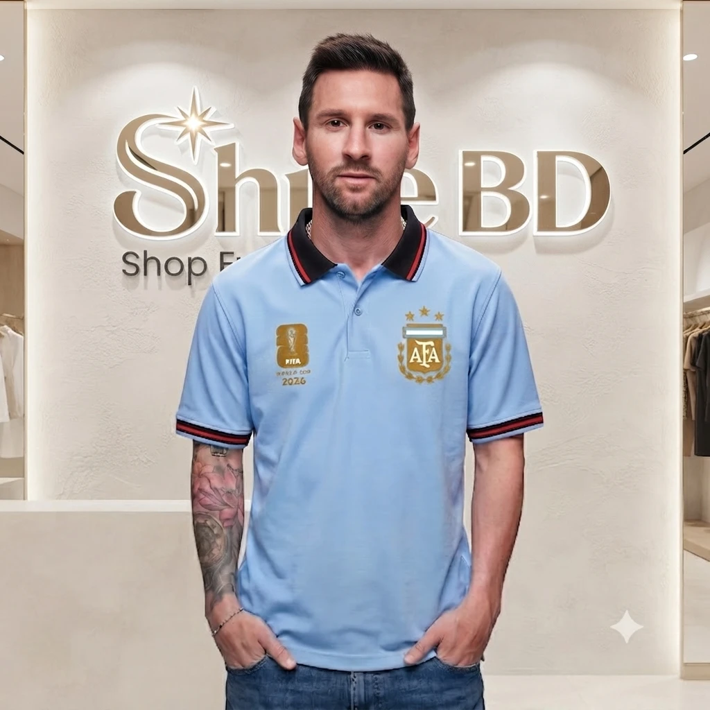 Premium Jersey Polo Shirt - FIFA World Cup 2026 Argentina Edition