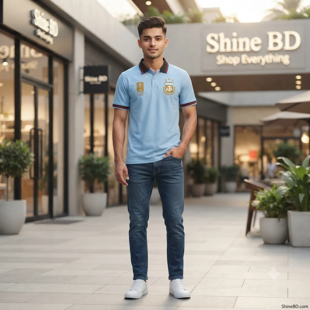 Premium Jersey Polo Shirt - FIFA World Cup 2026 Argentina Edition