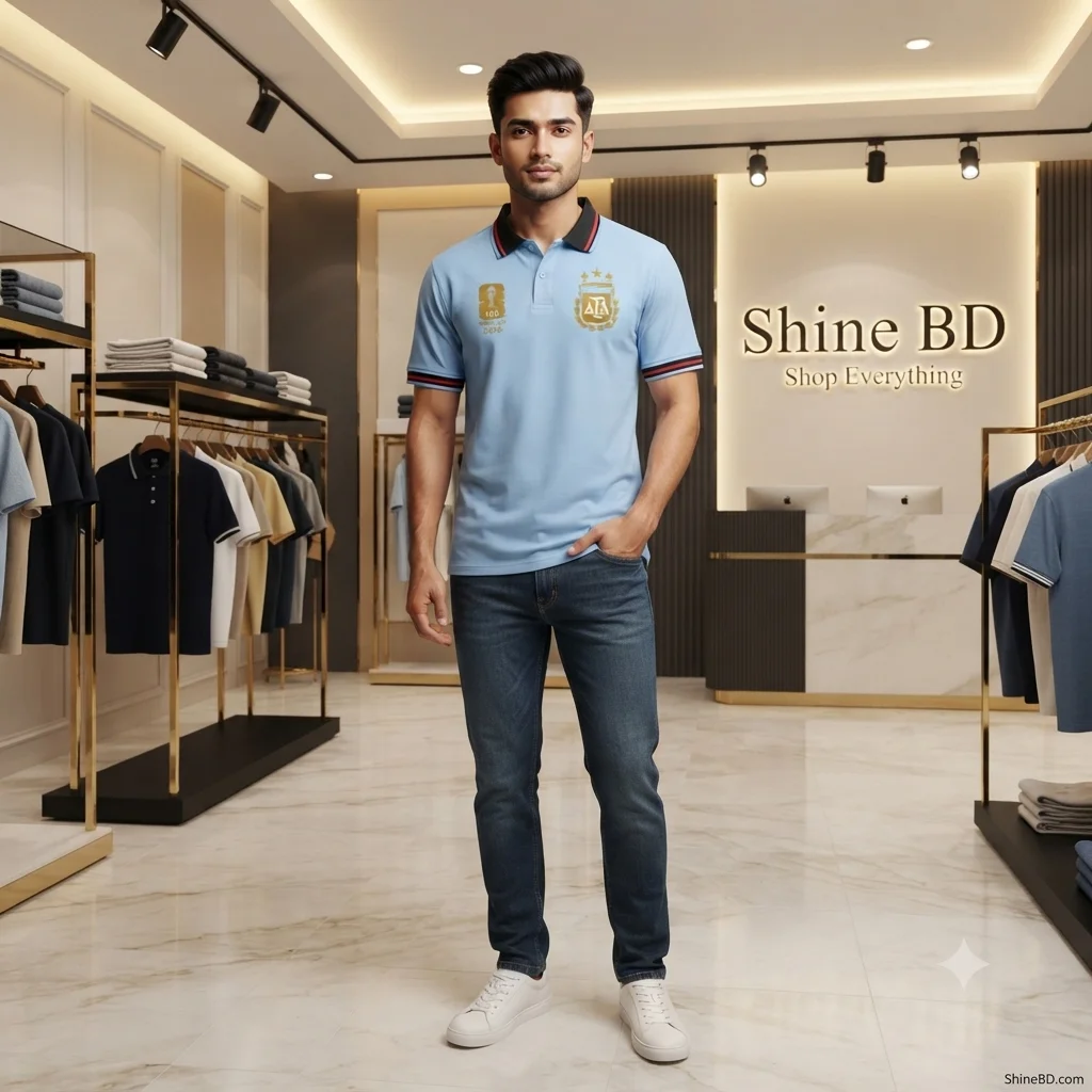 Premium Jersey Polo Shirt - FIFA World Cup 2026 Argentina Edition
