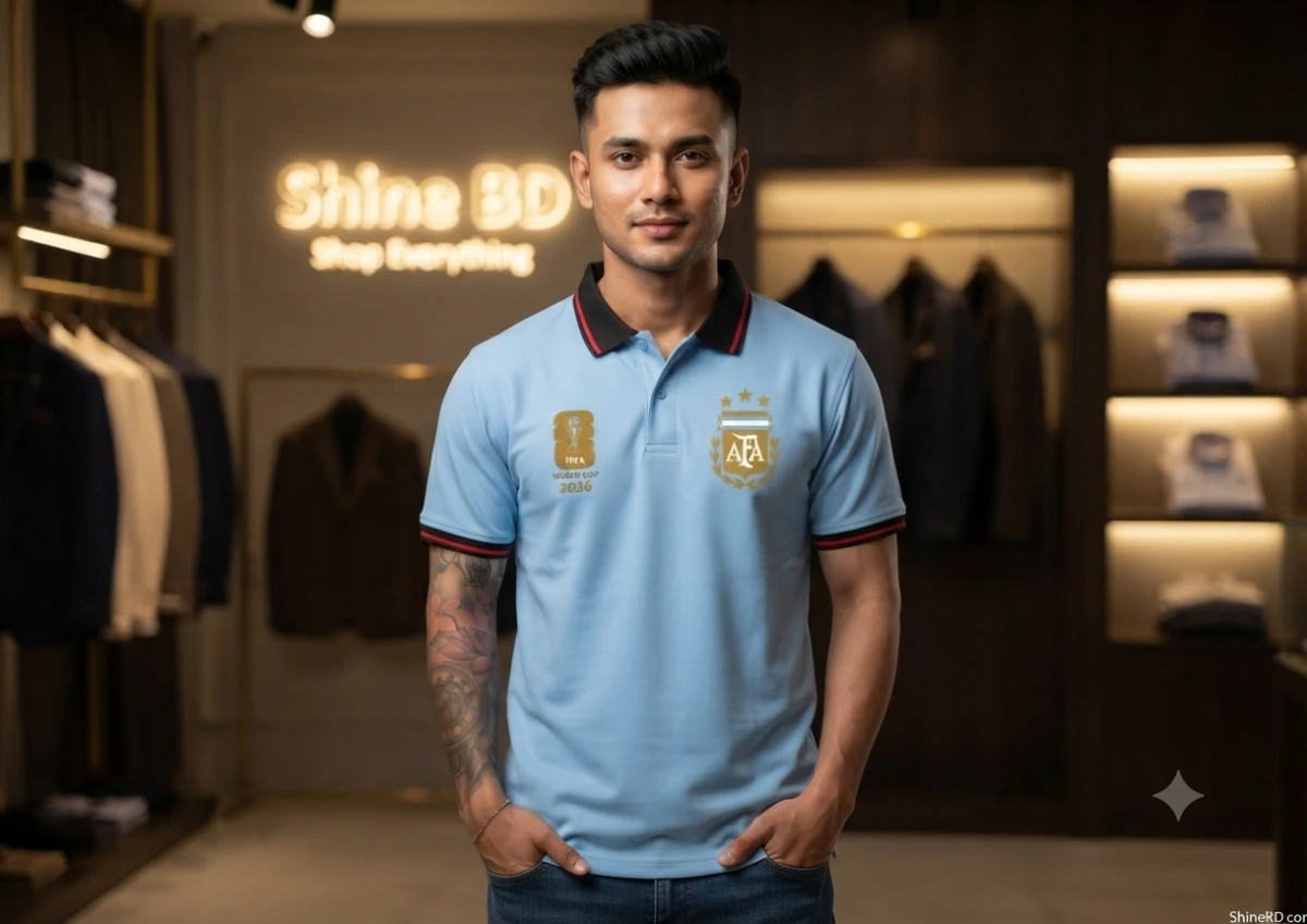 Premium Jersey Polo Shirt - FIFA World Cup 2026 Argentina Edition