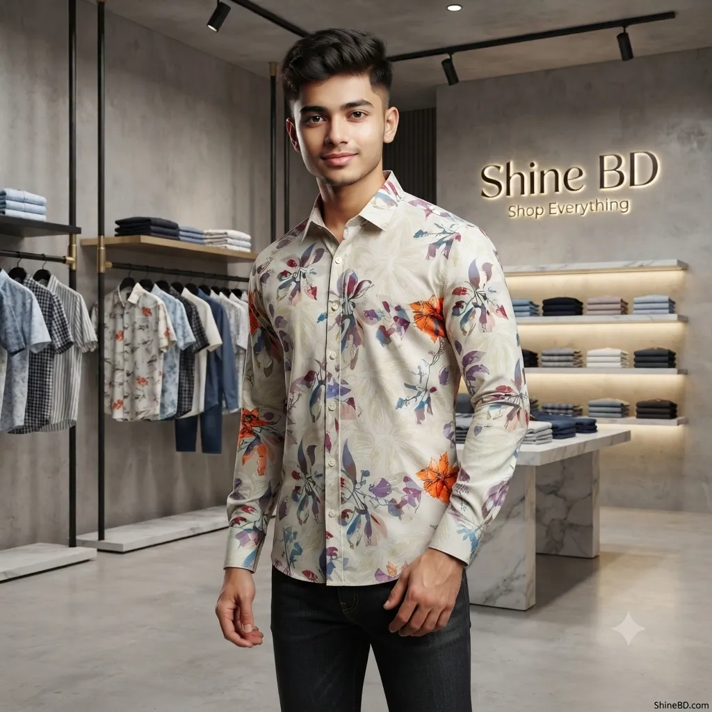 Stylish  Floral Print full sleeve 𝐒𝐡𝐢𝐫𝐭𝐬