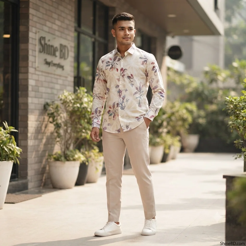 Stylish  Floral Print full sleeve 𝐒𝐡𝐢𝐫𝐭𝐬