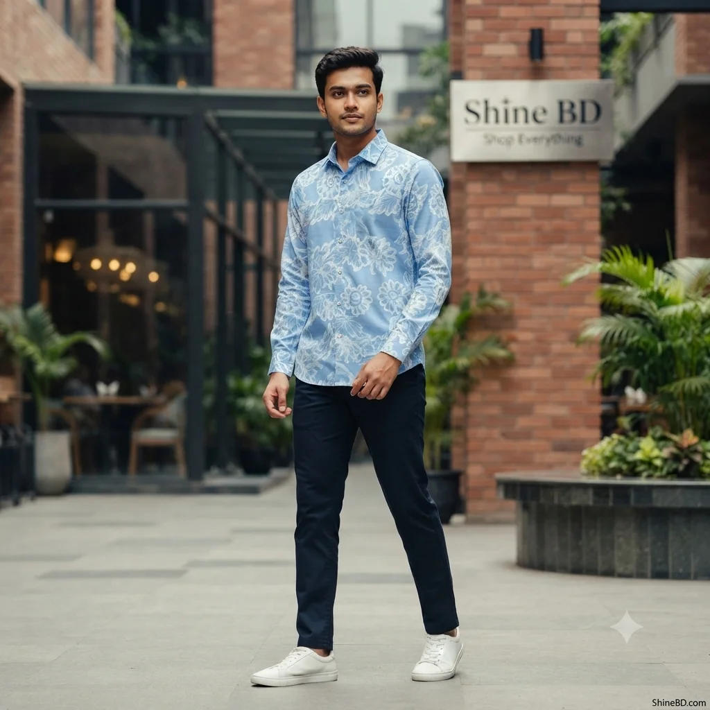 Stylish premium  Floral Print full sleeve 𝐒𝐡𝐢𝐫𝐭𝐬