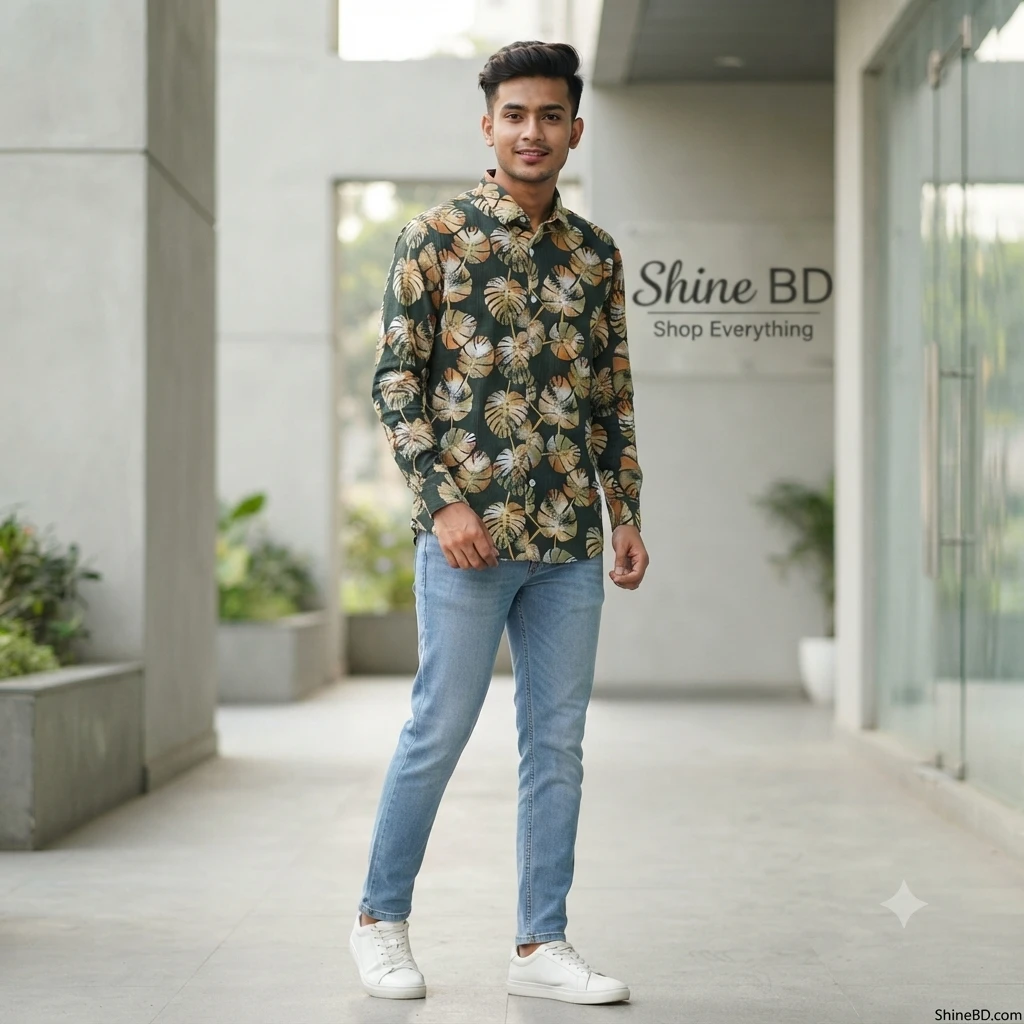 Stylish premium  Floral Print full sleeve 𝐒𝐡𝐢𝐫𝐭𝐬