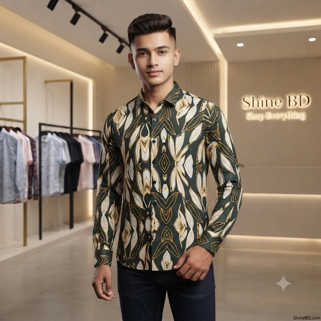 Stylish premium  Floral Print full sleeve 𝐒𝐡𝐢𝐫𝐭𝐬