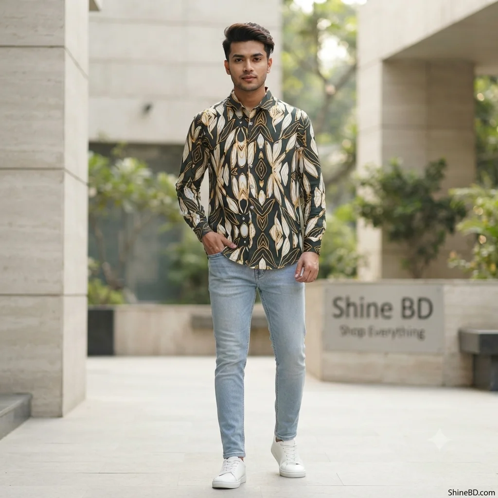 Stylish premium  Floral Print full sleeve 𝐒𝐡𝐢𝐫𝐭𝐬