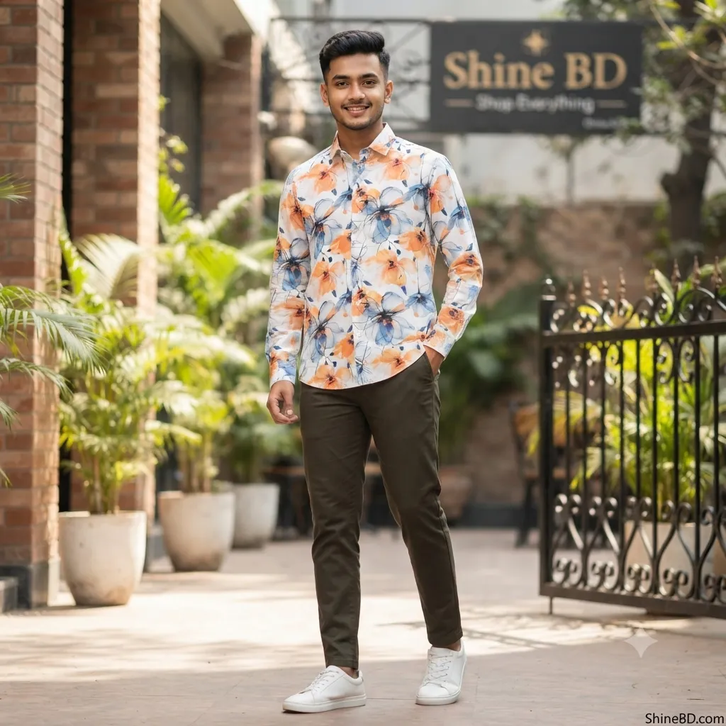 Stylish premium  Floral Print full sleeve 𝐒𝐡𝐢𝐫𝐭𝐬