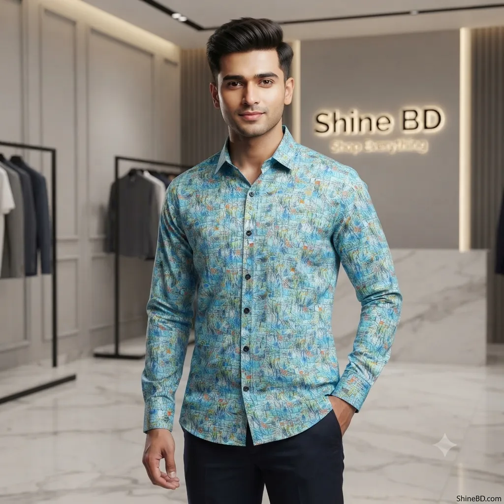Digital premium  Print Cotton Shirt